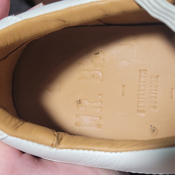 Mr. B's Collection Cream Leather Men's Sneaker Size 10 - Picture 13 of 13